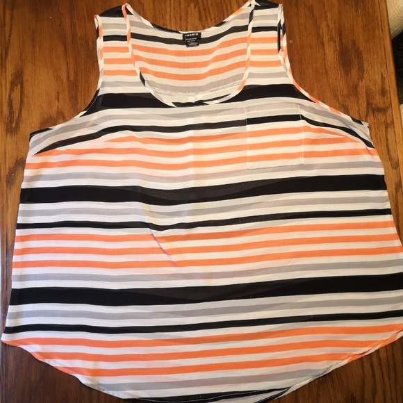 torrid Tops - Torrid Striped Lightweight Pocket Tank torrid Tops - Torrid Striped Lightweight Pocket Tank
